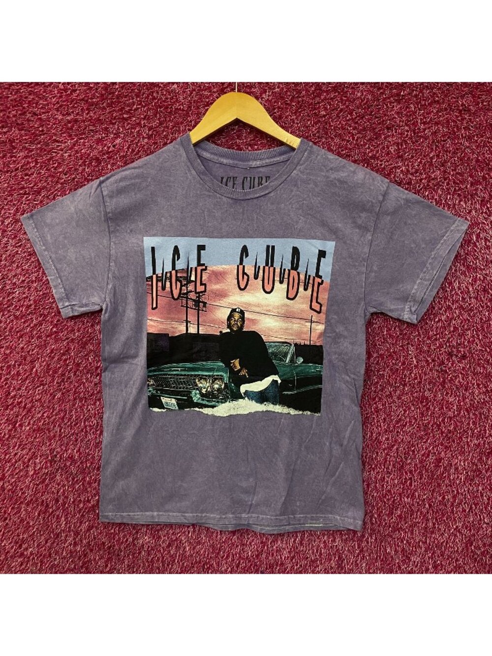 Ice Cube It Was A Good Day Lavender Graphic T-Shirt Medium